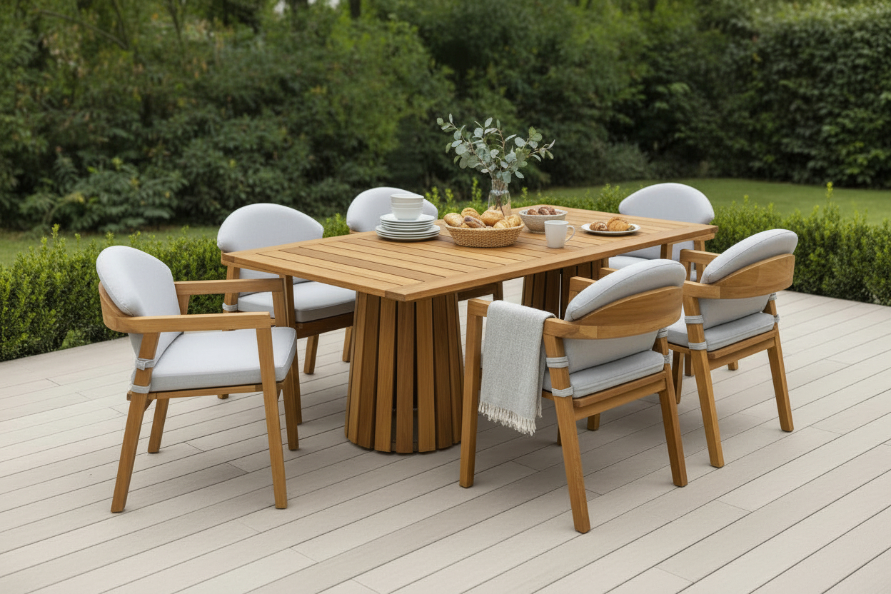 Rose Masa Takımı | İroko | 6 Sandalye