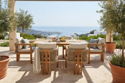 100x200 Iroko Kapadokya Plus Masa Takımı ( Iroko Kapadokya Plus 6 Sandalye)