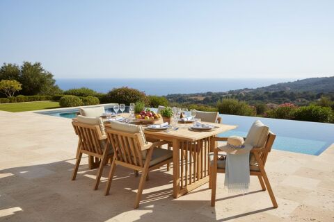 100x200 Iroko Amiral Masa  Takımı ( Amiral Sandalye)