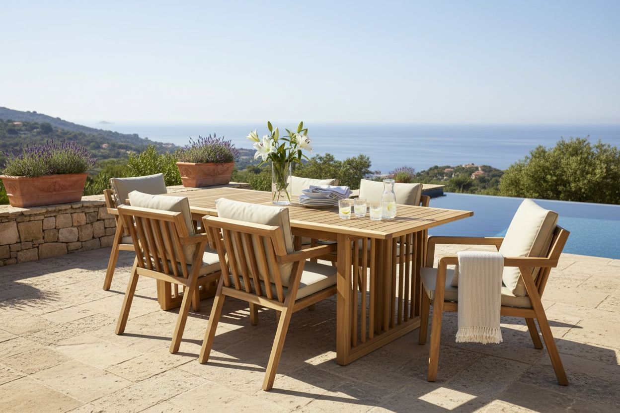 100x200 Iroko Amiral Masa  Takımı ( Amiral Sandalye)