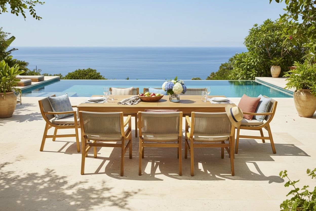 110x250 Iroko London Masa Takımı | ( Iroko London 8 Sandalye)