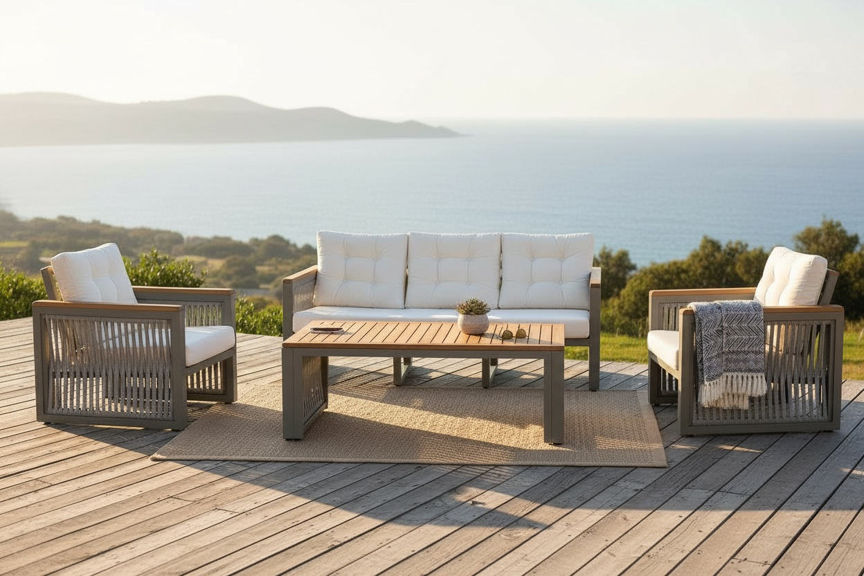 Kıbrıs Vip Örgü Oturma Grubu | Alüminyum