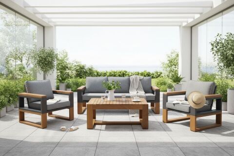 Boss Oturma Grubu | İroko & Alüminyum