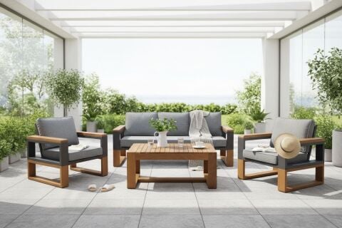 Boss Oturma Grubu | İroko & Alüminyum