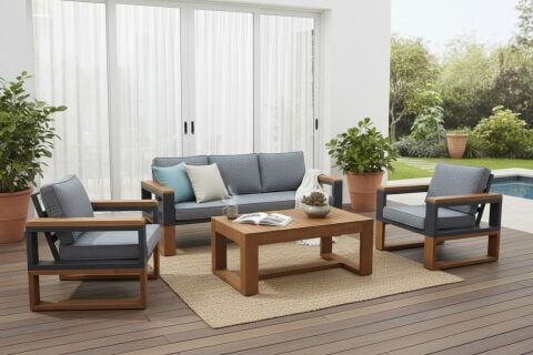 Boss Oturma Grubu | İroko & Alüminyum