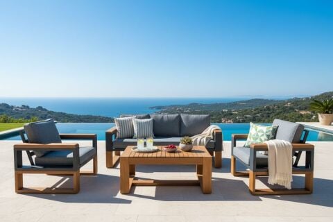 Boss Oturma Grubu | İroko & Alüminyum